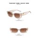 thumbnail image 4 of Gafas de sol cuadradas rectangulares, gafas de moda retro, gafas de conducción con protección UV 400 para mujer y Helbres-jelly Brownxq-sg1140, 4 of 5