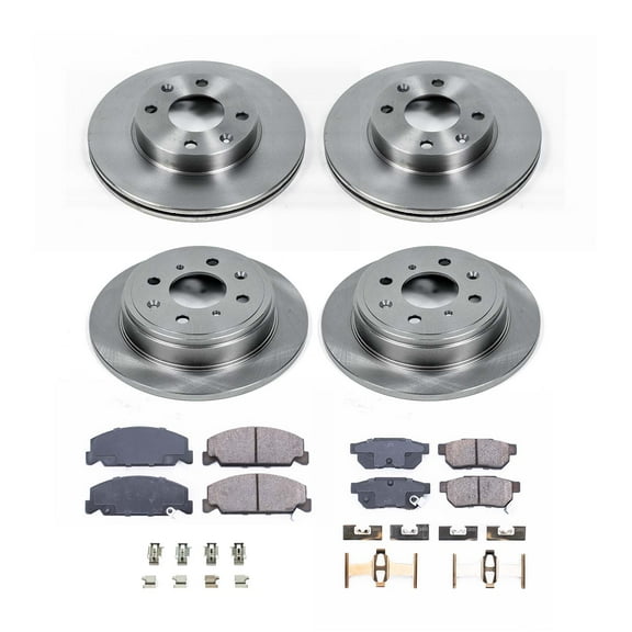 Ultimate Brakes Front and Rear Ceramic Brake Pad and Rotor Kit with Hardware WM81180