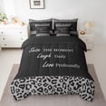 thumbnail image 2 of jejeloiu Chic Cheetah Pattern 7pcs Bedding Comforter Set,Wildlife Animals Leopard Queen Bedding Sets,Gray Black Queen Sheet Sets For Kids,Ultra Soft Home Decor Reversible, 2 of 8