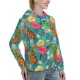 thumbnail image 6 of Daiia Pineapple Pattern Women's Fashion Hoodies & Sweatshirts with Kangaroo Pocket Hooded Sweatshirt with Eye-catching Drawstrings-X-Large, 6 of 7