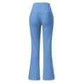 thumbnail image 4 of Awxnjux Wide Leg Pants Woman Womens Length Full Casual Pants Flare Leg High Waist Trousers (Blue,Xxl), 4 of 6