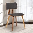 thumbnail image 2 of Carson Carrington  Ladeplads Mid-century Walnut Dining Chair Grey Wood, 2 of 5