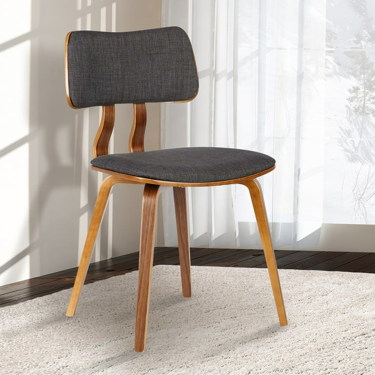 Carson Carrington Ladeplads Mid century Walnut Dining Chair Grey Wood Walmart