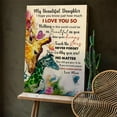thumbnail image 2 of To My Beautiful Daughter Canvas – Heartfelt Message from Mom – Inspirational Wall Art for Her – Birthday, Graduation, or Just Because Gift, 2 of 4