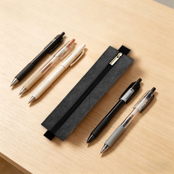 Elastic Pencil Case Pen Pouch for Notebook Elastic Pen Holder for Notebook Portable Pencil Pouch with Zipper Large Capacity Stationery Storage Bag, Notebook Pencil Pouch Journal Classroom Supplies
