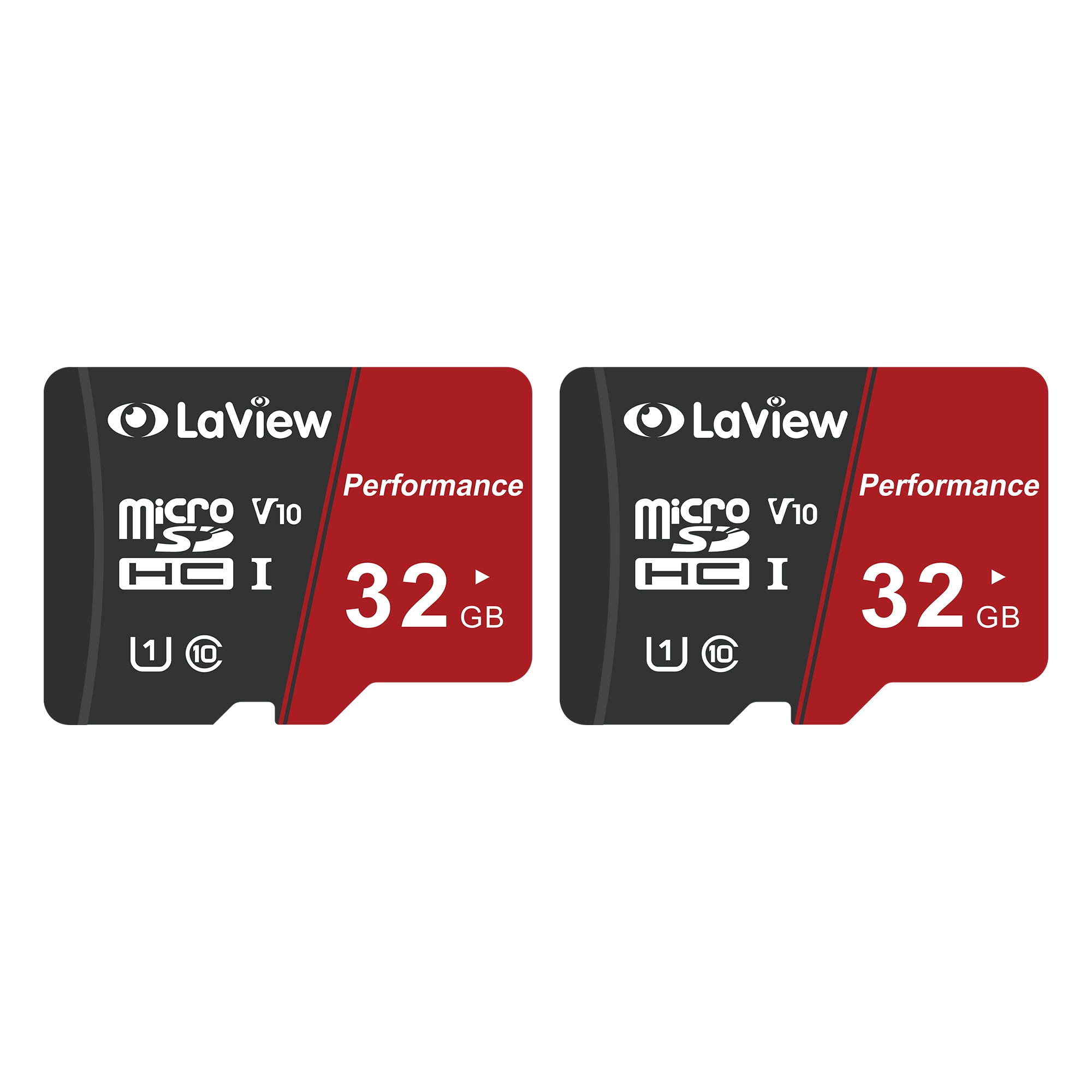 LaView 32GB Micro SD Cards (2PCS), Micro SDXC UHS-I Memory Card–95MB/S, 633X,U1,C10, Full HD Video V10, A1, FAT32