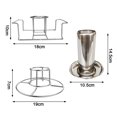 thumbnail image 5 of sunsanly Stainless Steel Chicken Rack for Grill Oven Beer Can Chicken Holder Stand Food Grade Vertical Roaster for Outdoor Indoor Cooking, 5 of 7