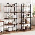thumbnail image 2 of Costway 2 PCS 5-Tier Bookshelf 62" Tall Vintage Industrial Bookcase with Open Storage Shelves, 2 of 9