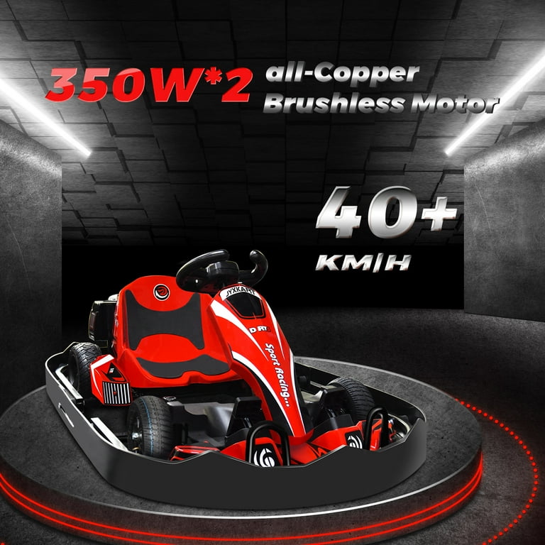 JYXKART Electric Go Kart, DRT3 Kids Go Kart Build in 350W*2