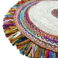 thumbnail image 3 of Oussum Hand Woven Natural Jute Cotton Area Rug Round Indoor Braided Chindi Rugs Area Runner Online, 3 of 6