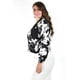 thumbnail image 2 of Blusa Roman Fashion Escote Cruzado Talla Extra Negro 38, 2 of 6