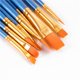 thumbnail image 3 of EeaseMX Juego de 10 pinceles de madera con cerdas de nailon y perlas azules (azul), 3 of 8