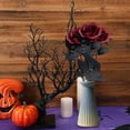 thumbnail image 6 of LHNFT 12Pcs Artificial Roses Bouquet Faux Black Roses Bundles Fake Rose Flowers Realistic Flowers Arrangements Halloween Decorations Indoor, 6 of 6