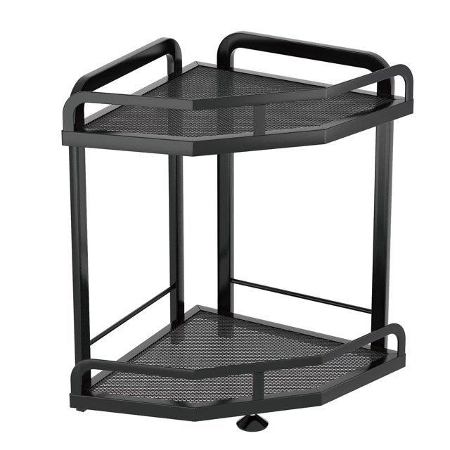 Luckytree Estante de Especias, Organizador de Encimera de Cocina, Estante de Esquina de Especias, Organizador de Encimera, Estante de Almacenamiento Multifuncional 35cm/13.8"H_2 Niveles