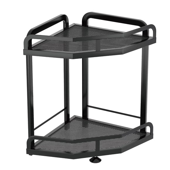 Luckytree Estante de Especias, Organizador de Encimera de Cocina, Estante de Esquina de Especias, Organizador de Encimera, Estante de Almacenamiento Multifuncional 35cm/13.8"H_2 Niveles