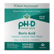 pH-D Feminine Health Boric Acid Instant Rinse, 6 oz, 2 Count