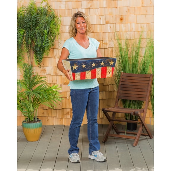 Americana Metal Planter/Display Box