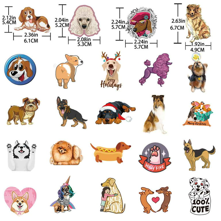  Dog Stickers for Water Bottles Dog Stickers for Kids
