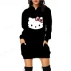 thumbnail image 2 of Vestido de suéter de mujer HELLO KITTY Vestido largo con capucha Vestido con capucha Otoño Anime Estampado de tinte 3D Suéter casual Vestido de suéter sexy para mujer, 2 of 5