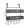 thumbnail image 7 of TISHITA Over The Door Hook Organizer, Towel Rack, Coat Hooks for Storage Over The Door, Door Hanger, Mesh Basket for Bathroom, Office, Kitchen L, 7 of 7