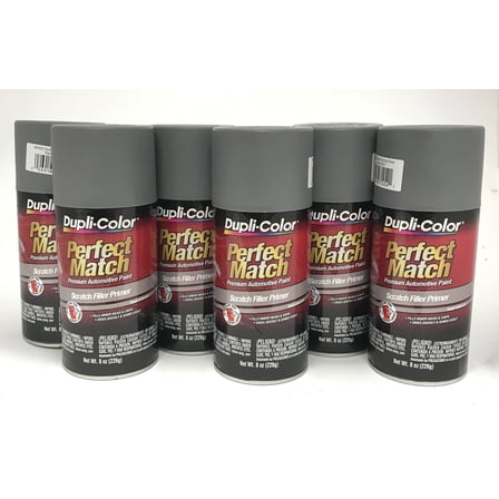 Duplicolor BPR0031-6 PACK Perfect Match SCRATCH FILLER PRIMER GRAY - 8oz