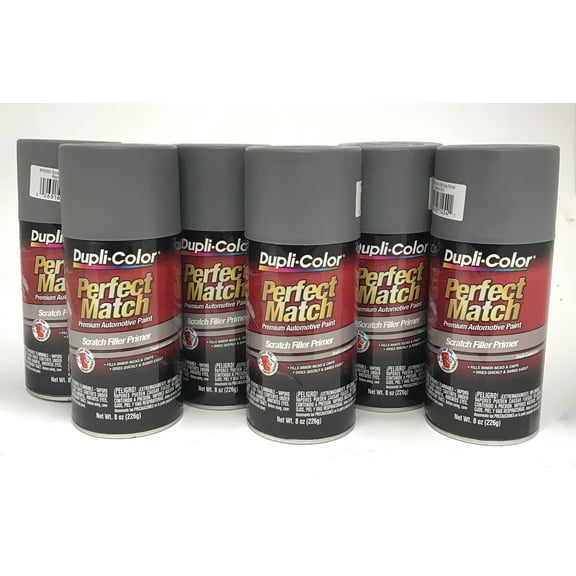 Duplicolor BPR0031-6 PACK Perfect Match SCRATCH FILLER PRIMER GRAY - 8oz
