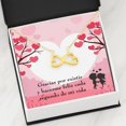 thumbnail image 1 of Me Haces Feliz Spanish Infinity Stainless Steel Pendant Love Message Card Mom Gift, 1 of 7