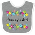 thumbnail image 3 of Inktastic Grammys Girl Bright Flowers Girls Baby Bib, 3 of 4