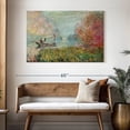 thumbnail image 3 of Elephant Stock The Studio Boat On The Seine Wall Art - Horizontal Canvas Wall Art - Living Room Wall Decor - Nature Canvas - Gray And Green Decor By Claude Monet - 48" x 32", 3 of 8
