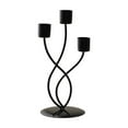 thumbnail image 2 of Gold & Black 3-Head Curved Candle Holder, Elegant Candelabra Centerpiece for Romantic Dinner Decor, Table Decorations, 23x10x10cm Iron Candle Stand, 2 of 6