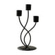 thumbnail image 2 of Centro de mesa para candelabros de hierro dorado – Candelabro curvado de 3 cabezas para una decoración romántica elegante de mesa, boda y hogar, negro moderno o dorado, 23x10x10cm, 2 of 6