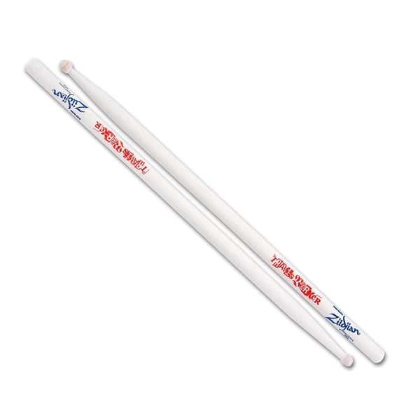 Par de Baquetas ZILDJIAN Artist Series Travis Barker Blanco 3x1.8x41.5