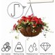 thumbnail image 3 of 8 Pcs Fence Hooks, 2.1 x 6 inch Patio Hangers Black Powder Coated Steel Fence Hangers for Hanging Plants, Planters, 3 of 4