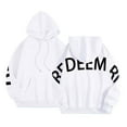 thumbnail image 4 of Tiweut Women's Hoodies Hoodies Elegant Hooded Long Sleeve Letter Print Sweatshirt Basic Sweatshirt with Hood Tops White,2XL, 4 of 7