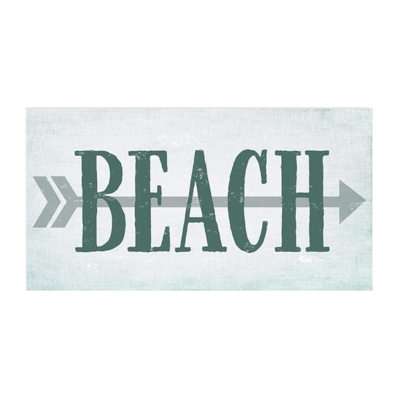Beach Aqua Green Arrow 20 x 10 Wood Wall Sign Plaque