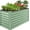 Sage Green, variant on ZOPan 4x2x2ft Outdoor Metal Raised Garden Bed, Deep Root Planter Box for Vegetables, Flowers, Herbs, and Succulents w/ 119 Gallon Capacity - Dark Green
