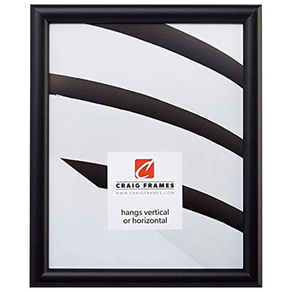 Craig Frames Bullnose Contemporary Black Composite Picture Frame