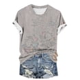 thumbnail image 4 of ATENAR Womens Shirts Casual Shirts Plus Size Printed Tops White M, 4 of 6