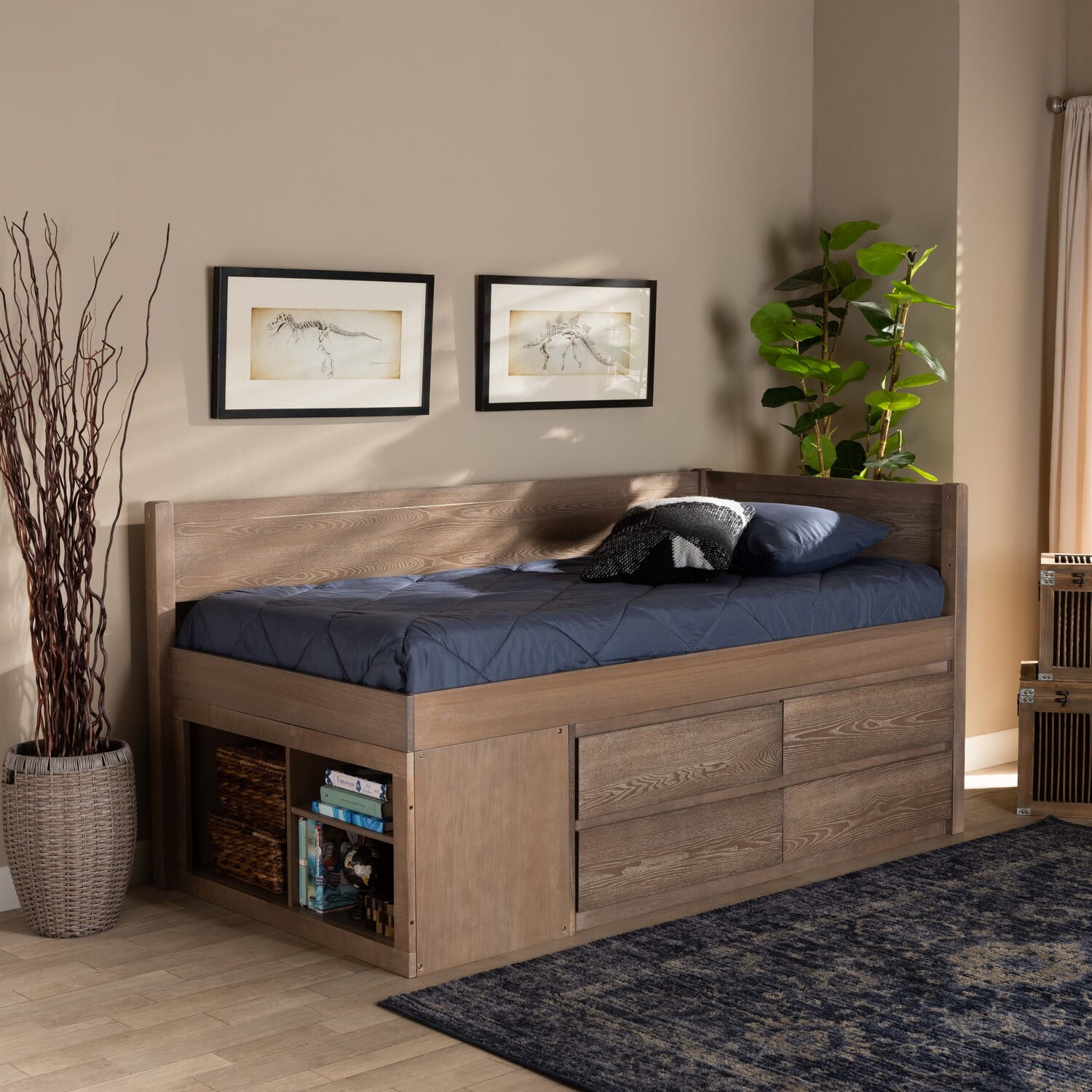 modern storage bed