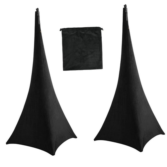 2 fundas elásticas para trípode con soporte de altavoz y bolsa de almacenamiento. Fundas elásticas para altavoces de DJ, ideales para bodas y para
