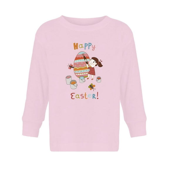 Happy Easter! Girl Long Sleeve Toddler -Image by Shutterstock, 4 Toddler