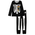 thumbnail image 4 of Renewold 2 Piece Skull Rainbow Stripe Pajamas for Women Softness Long Sleeve Sleepwear Sweatsuit Set Halloween Graphic Indoor Pullover Outfits Size 2XL, 4 of 5