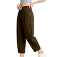 thumbnail image 6 of qelini Wide Leg Sweatpants Women Plus Size Pocket Elastic Waist Long Pants Solid Color Drawstring Pocket Lounge Pants Casual Joggers, 6 of 8