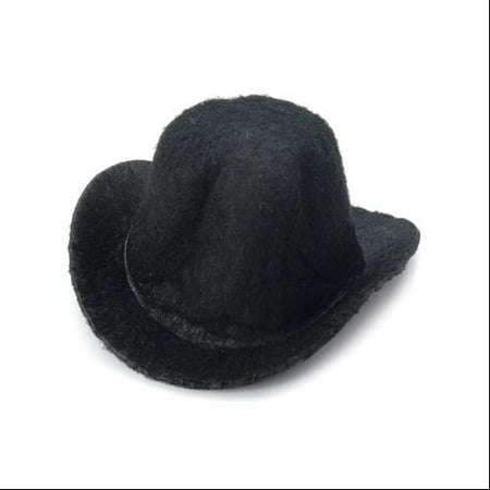 Stiffened Felt Top Hat 2"-Black