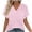 Pink, variant on Deep V Neck Womens Tops Curved Hem Shirts for Women Fashion Trendy Blouses Casual Loose Fit Tees Tops Red,M
