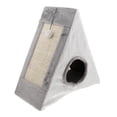 thumbnail image 2 of DOLITY Foldable Scratch Lounge Cat Scratcher Beds Houses with Hanging Ball Activity Toy Gray L, 2 of 9