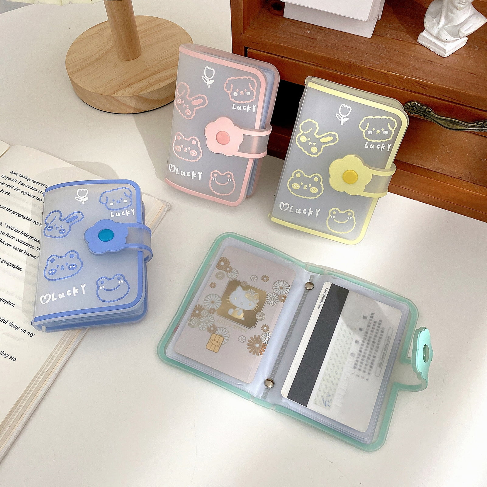 Card Holder Large Capacity Anti-magnetic Waterproof 20 Pockets Cartoon Credit Card Organizer Case for Outdoor