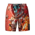 thumbnail image 4 of Lsque Mens Swim Trunks Space Skeleton Art Pattern - Bathing Suit Compression Liner - Beach Swim Shorts Swimwear - (S-3XL) - Stretch Quick Dry -, 4 of 9