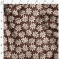 thumbnail image 3 of Soimoi Japan Crepe Satin Brown Fabric By the Yard - 54 Inch Wide - Leaves Pattern Fabric - Botanical and Elegant Designs for Various Uses Printed Fabric, 3 of 6