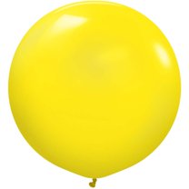 24 inch Kalisan Standard Yellow Latex Balloons (2 Pack) - Party Supplies Decorations